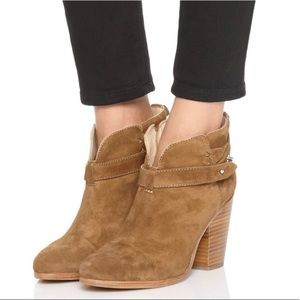 rag & bone Tan Suede Ankle Boots 6.5 fits like a 6